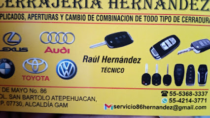 Cerrajería Automotriz Hernández en Gustavo A. Madero