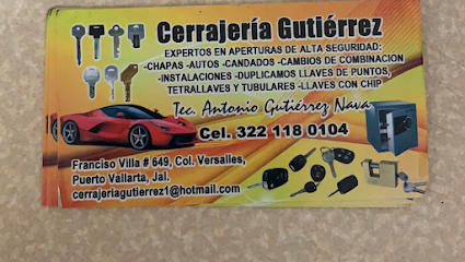 Cerrajería Gutiérrez en Puerto Vallarta