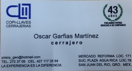 Cerrajerías Copi-Llaves en San Juan del Río
