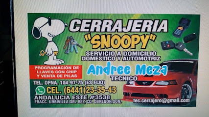 Cerrajería Snoopy en Cd. Obregón